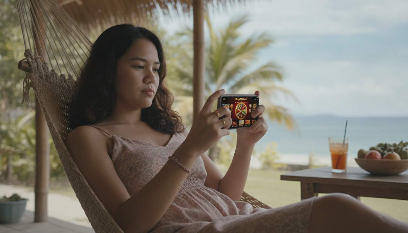 User enjoying the dalmore777 app on her mobile device
